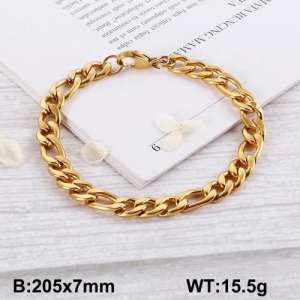 Stainless Steel Gold-plating Bracelet - KB130712-Z
