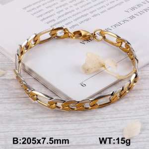 Stainless Steel Gold-plating Bracelet - KB130719-Z