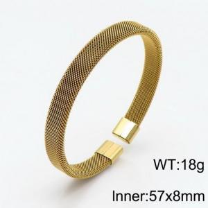 Stainless Steel Gold-plating Bangle - KB130893-LO