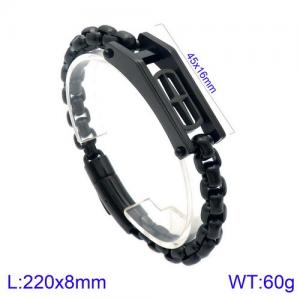 Stainless Steel Black-plating Bracelet - KB132427-KFC