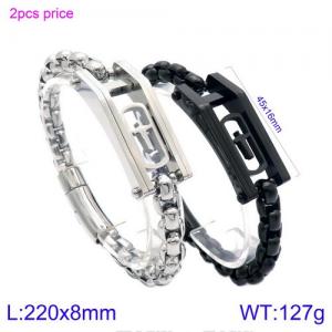 Stainless Steel Black-plating Bracelet - KB132430-KFC