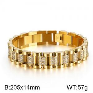 Stainless Steel Stone Bracelet - KB132695-K