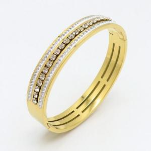 Stainless Steel Stone Bangle - KB132807-PH