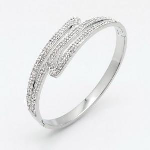 Stainless Steel Stone Bangle - KB132828-PH