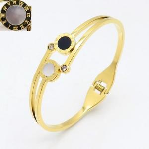 Stainless Steel Stone Bangle - KB132862-PH