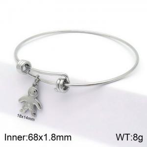 European and American portrait pendant adjustable titanium steel women's bracelet - KB132905-ZC