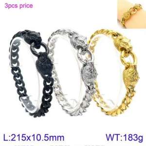 Stainless Steel Gold-plating Bracelet - KB133027-KFC