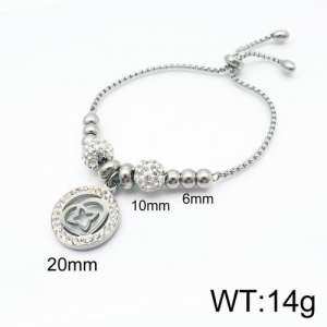 Stainless Steel Stone Bracelet - KB133296-Z