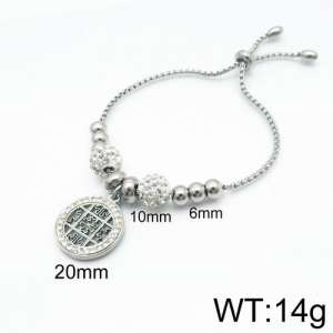 Stainless Steel Stone Bracelet - KB133298-Z