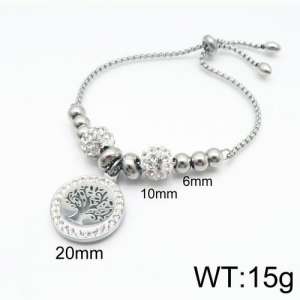Stainless Steel Stone Bracelet - KB133302-Z