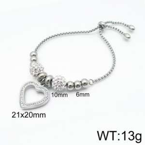 Stainless Steel Stone Bracelet - KB133309-Z