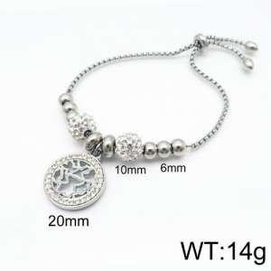 Stainless Steel Stone Bracelet - KB133310-Z