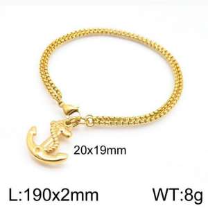Stainless Steel Gold-plating Bracelet - KB133343-Z