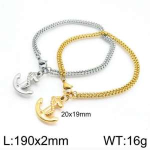 Stainless Steel Gold-plating Bracelet - KB133344-Z