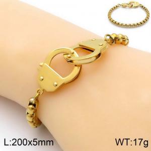 Stainless Steel Gold-plating Bracelet - KB133675-Z