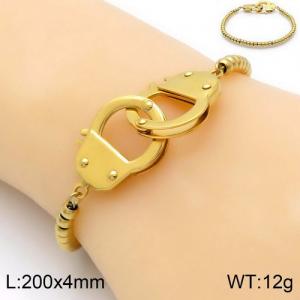 Stainless Steel Gold-plating Bracelet - KB133677-Z