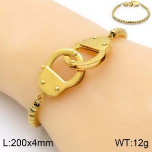 Stainless Steel Gold-plating Bracelet - KB133677-Z