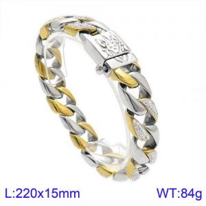 Stainless Steel Gold-plating Bracelet - KB134518-BDJX