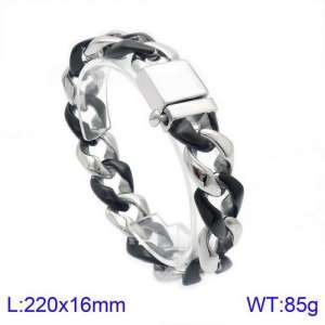 Stainless Steel Black-plating Bracelet - KB134521-BDJX