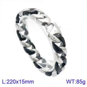 Stainless Steel Black-plating Bracelet - KB134522-BDJX