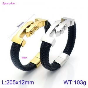 Leather Bracelet - KB134611-KFC