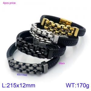 Leather Bracelet - KB134626-KFC