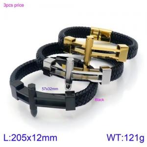 Leather Bracelet - KB134637-KFC