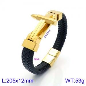 Leather Bracelet - KB134641-KFC