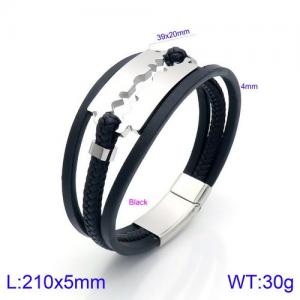 Leather Bracelet - KB134673-KFC