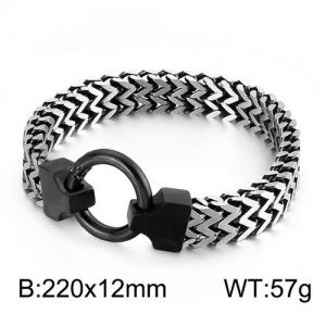 Stainless Steel Black-plating Bracelet - KB134780-KFC