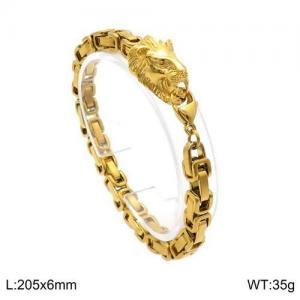 Stainless Steel Gold-plating Bracelet - KB135202-Z