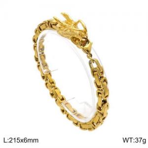 Stainless Steel Gold-plating Bracelet - KB135207-Z
