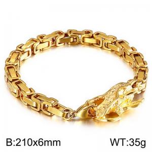 Stainless Steel Gold-plating Bracelet - KB135207-Z