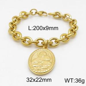 Stainless Steel Gold-plating Bracelet - KB135247-Z