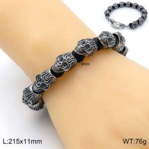 Stainless Skull Bracelet - KB135324-Z