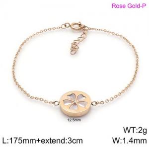 Stainless Steel Rose Gold-plating Bracelet - KB135369-GC