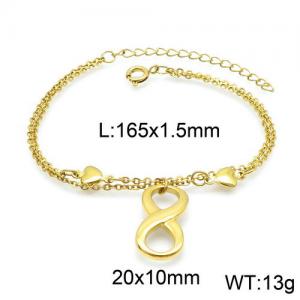 Stainless Steel Gold-plating Bracelet - KB135621-Z