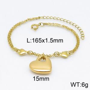 Stainless Steel Gold-plating Bracelet - KB135625-Z