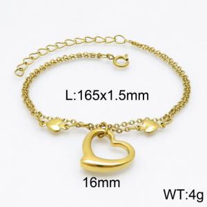Stainless Steel Gold-plating Bracelet - KB135629-Z