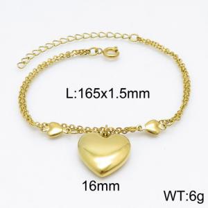 Stainless Steel Gold-plating Bracelet - KB135631-Z