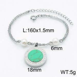 Stainless Steel Stone Bracelet - KB135649-Z