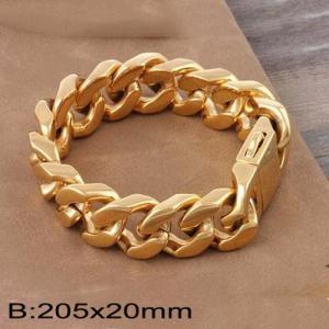 Stainless Steel Gold-plating Bracelet - KB135733-D