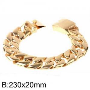 Stainless Steel Gold-plating Bracelet - KB135739-D