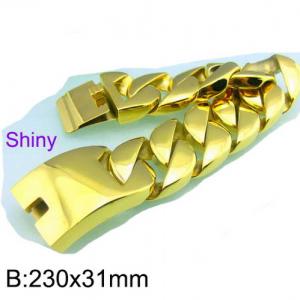 Stainless Steel Gold-plating Bracelet - KB135740-D