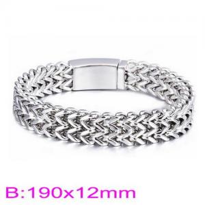 Stainless Steel Bracelet(Men) - KB135741-D