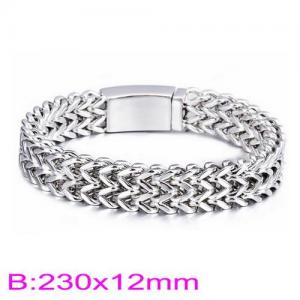 Stainless Steel Bracelet(Men) - KB135743-D