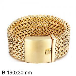 Stainless Steel Gold-plating Bracelet - KB135756-D