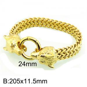 Stainless Steel Gold-plating Bracelet - KB135777-D