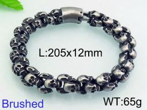 Stainless Skull Bracelet - KB135790-D