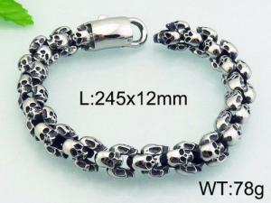 Stainless Skull Bracelet - KB135794-D